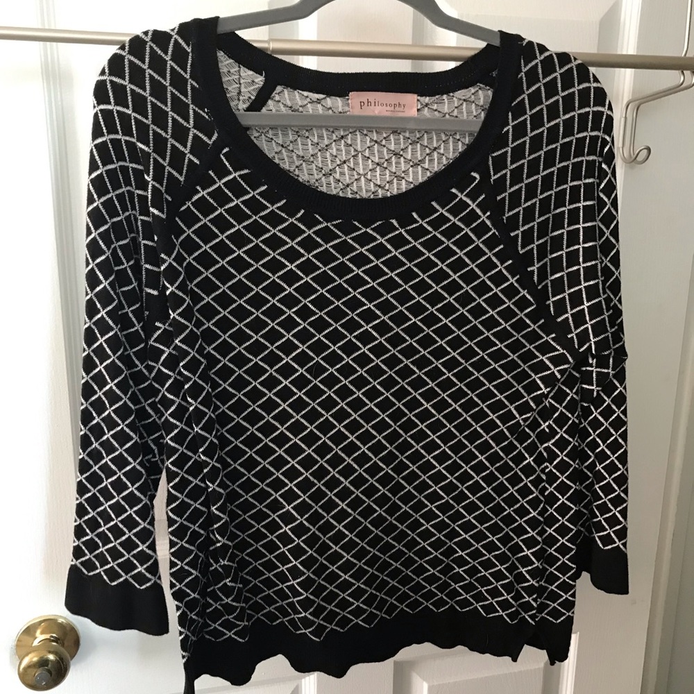 PHILOSOPHY CROPPED SWEATER TOP